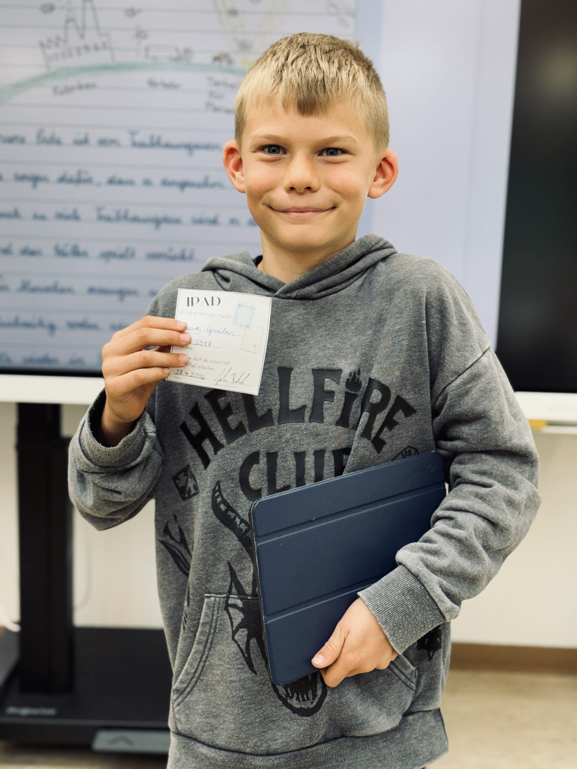 iPad-Führerschein in der 3. Klasse der Volksschule Unterlangkampfen